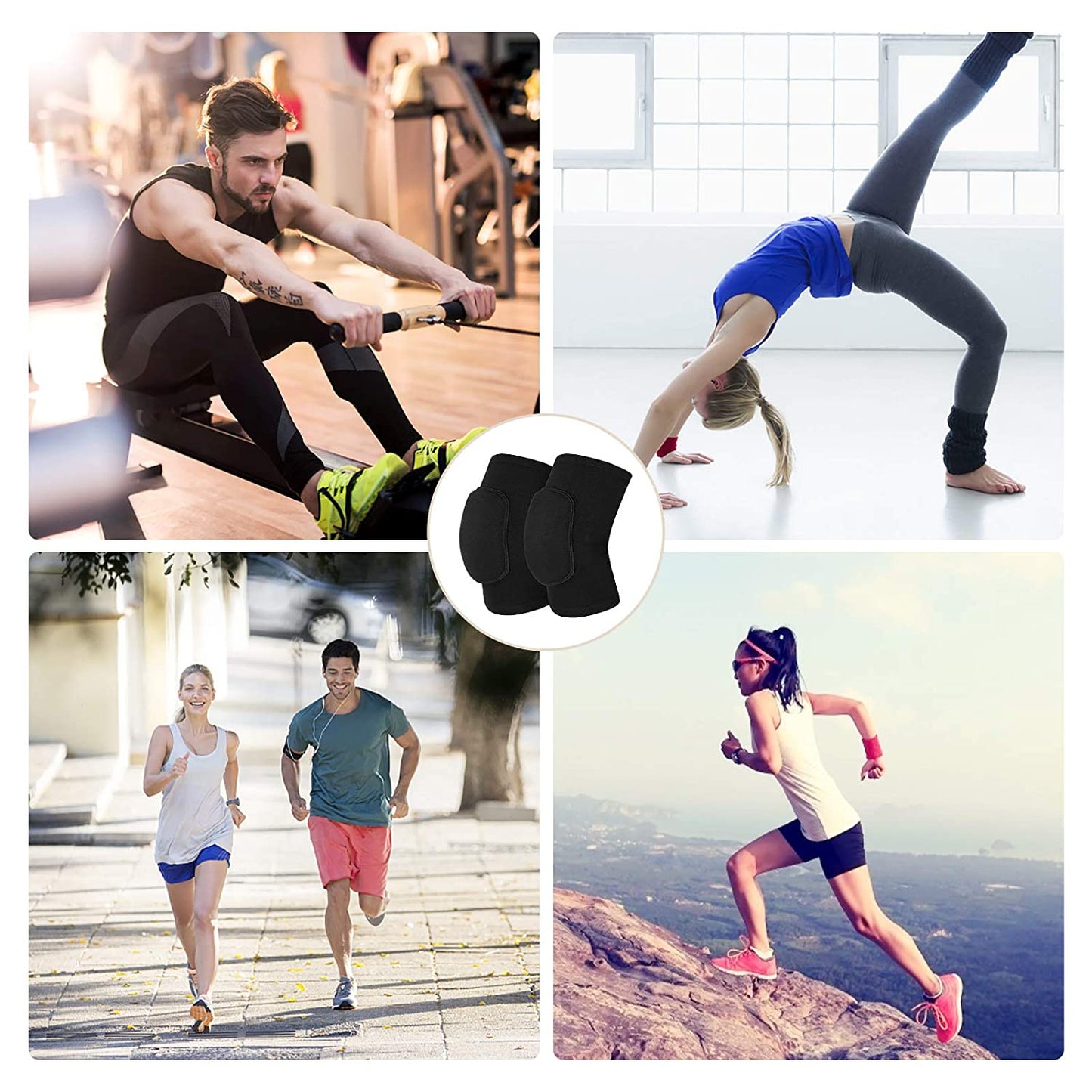 Ultimate Non-Slip Knee Brace & Soft Knee Pads for Volleyball, Dance, Yoga, and Basketball - Breathable Support for Active Lifestyles (S)